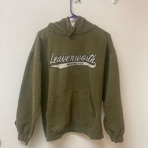 LEAVENWORTH, WA Olive Green Hoody (L)